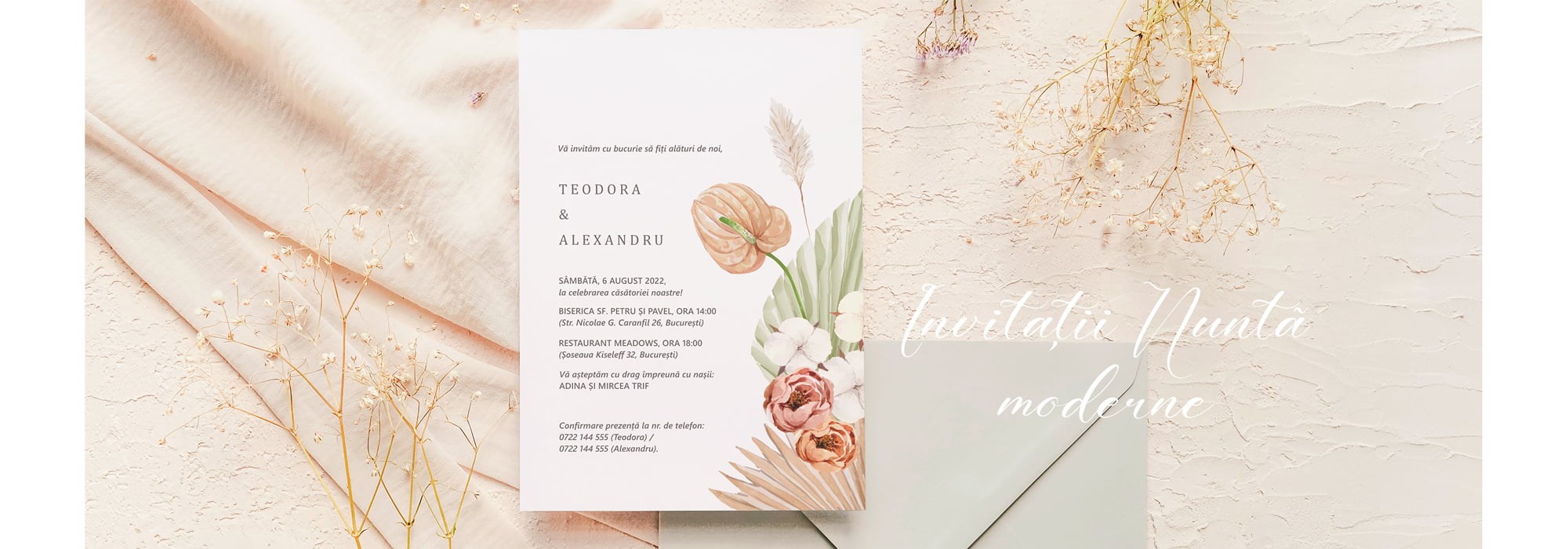 Invitatii nunta moderne, colectie noua invitatii nunta Nuptialis